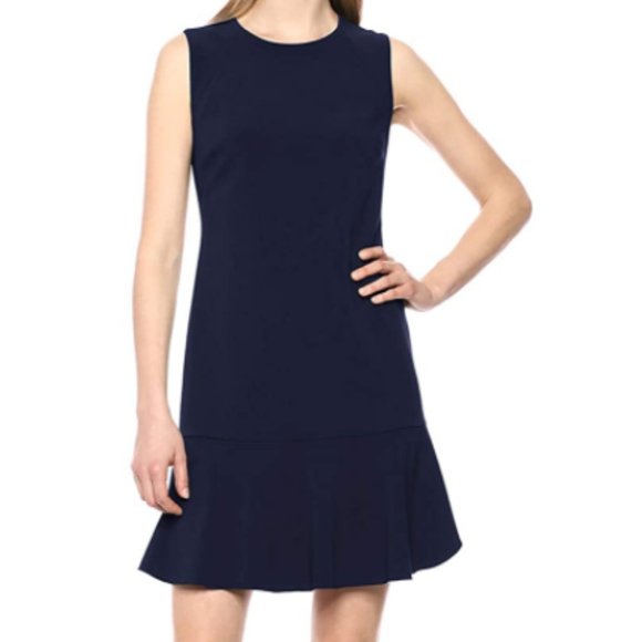 Dresses & Skirts - NWT Midnight Blue Tulip Hem High Neck Sheath Dress